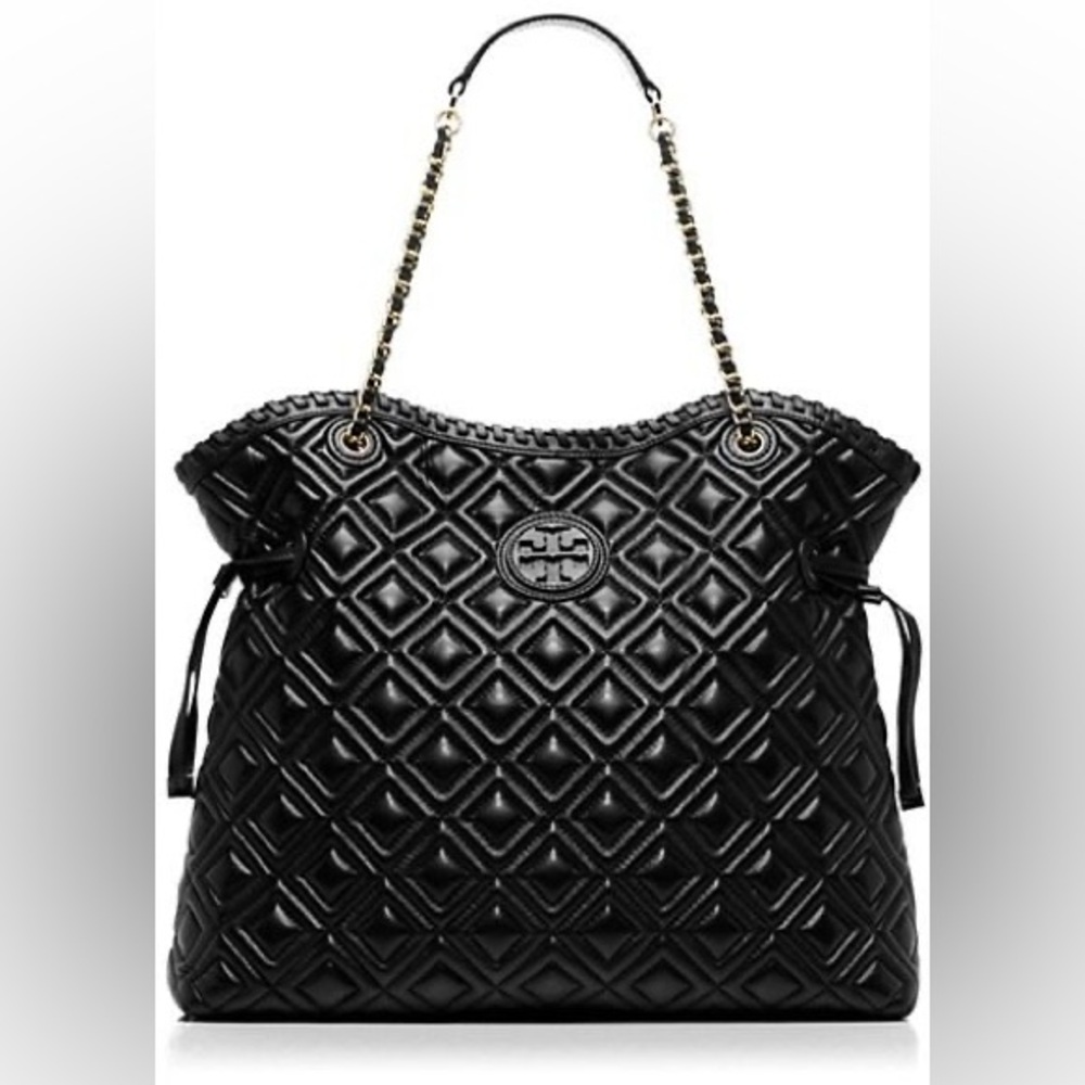 Tory Burch Quilted Leather Slouchy Tote/ Shoulder bag